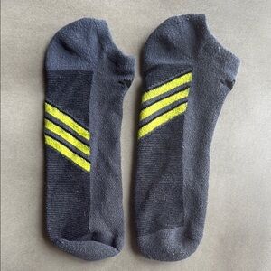 Adidas Black and Yellow Athletic Socks